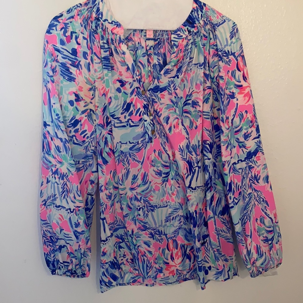 Lily Pulitzer button down patterned top